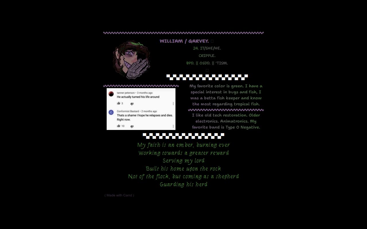 Carrd profile picture for @snakes